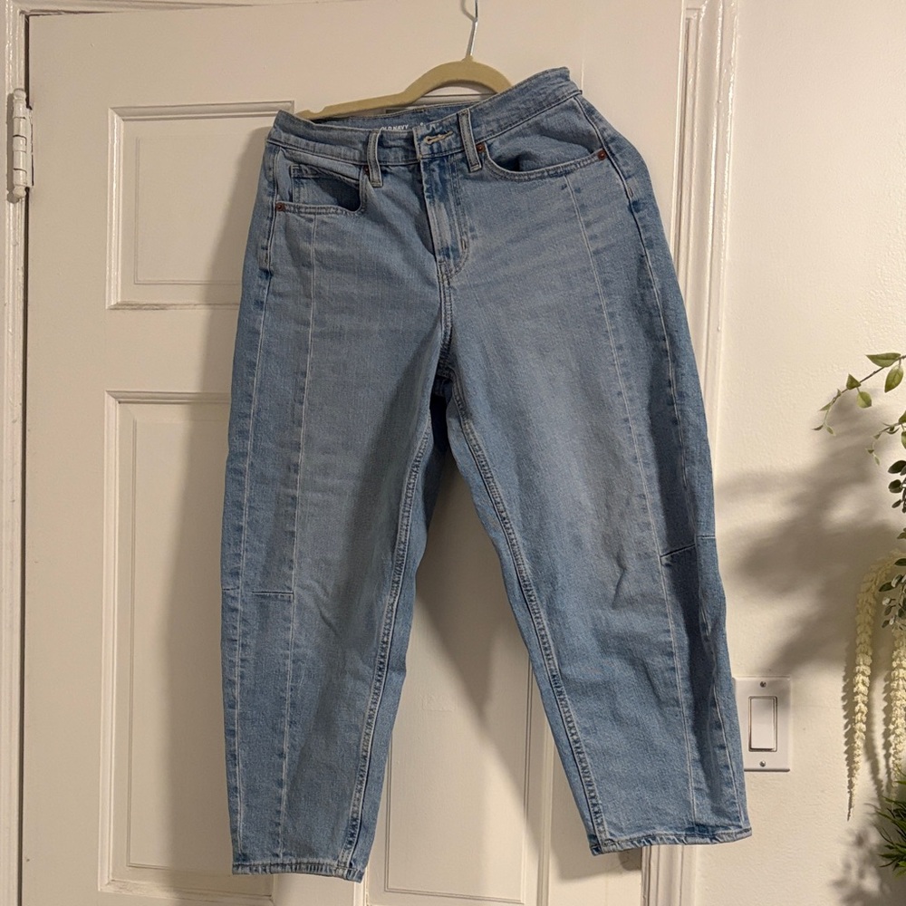 Old Navy Light Blue Barrel Jeans